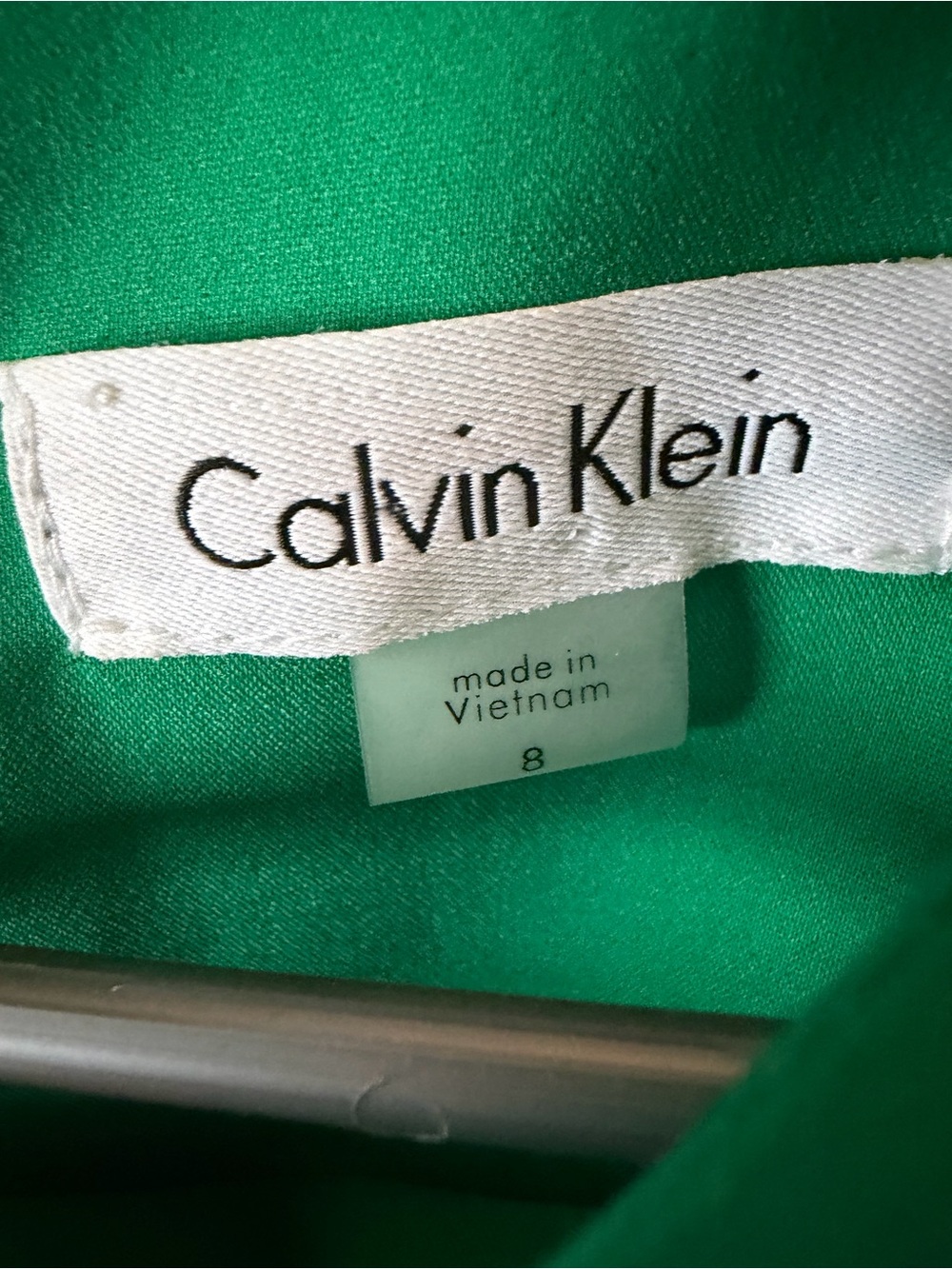 Calvin Klein Bright Green Sleeveless Sheath Dress with Side Lace-Up - Picture 5 of 6